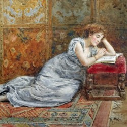 A woman reading